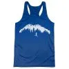Women's Racerback Performance Tank Top - Trail Runner In The Mountains