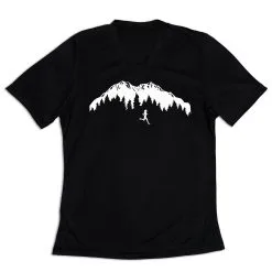 Women's Short Sleeve Tech Tee - Trail Runner In The Mountains -goneforarun Sales 2023 tr 46686 BLACK MAIN