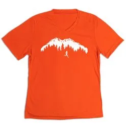 Women's Short Sleeve Tech Tee - Trail Runner In The Mountains -goneforarun Sales 2023 tr 46686 ORANGE MAIN