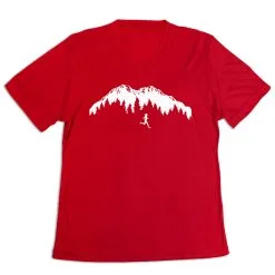 Women's Short Sleeve Tech Tee - Trail Runner In The Mountains -goneforarun Sales 2023 tr 46686 RED MAIN