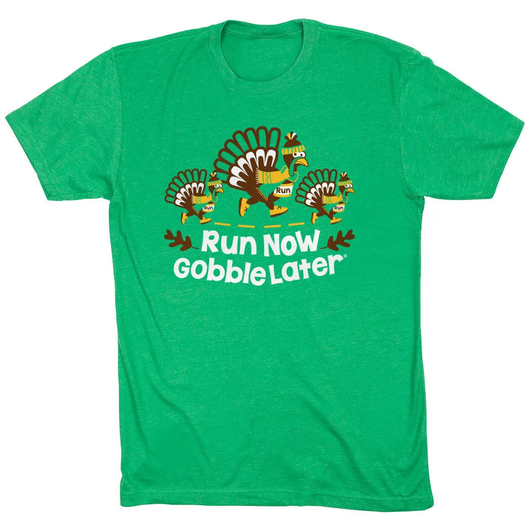 Running Short Sleeve T-Shirt - Run Now Gobble Later Turkey Trot 8 Running Short Sleeve T-Shirt - Run Now Gobble Later Turkey Trot - Image 6