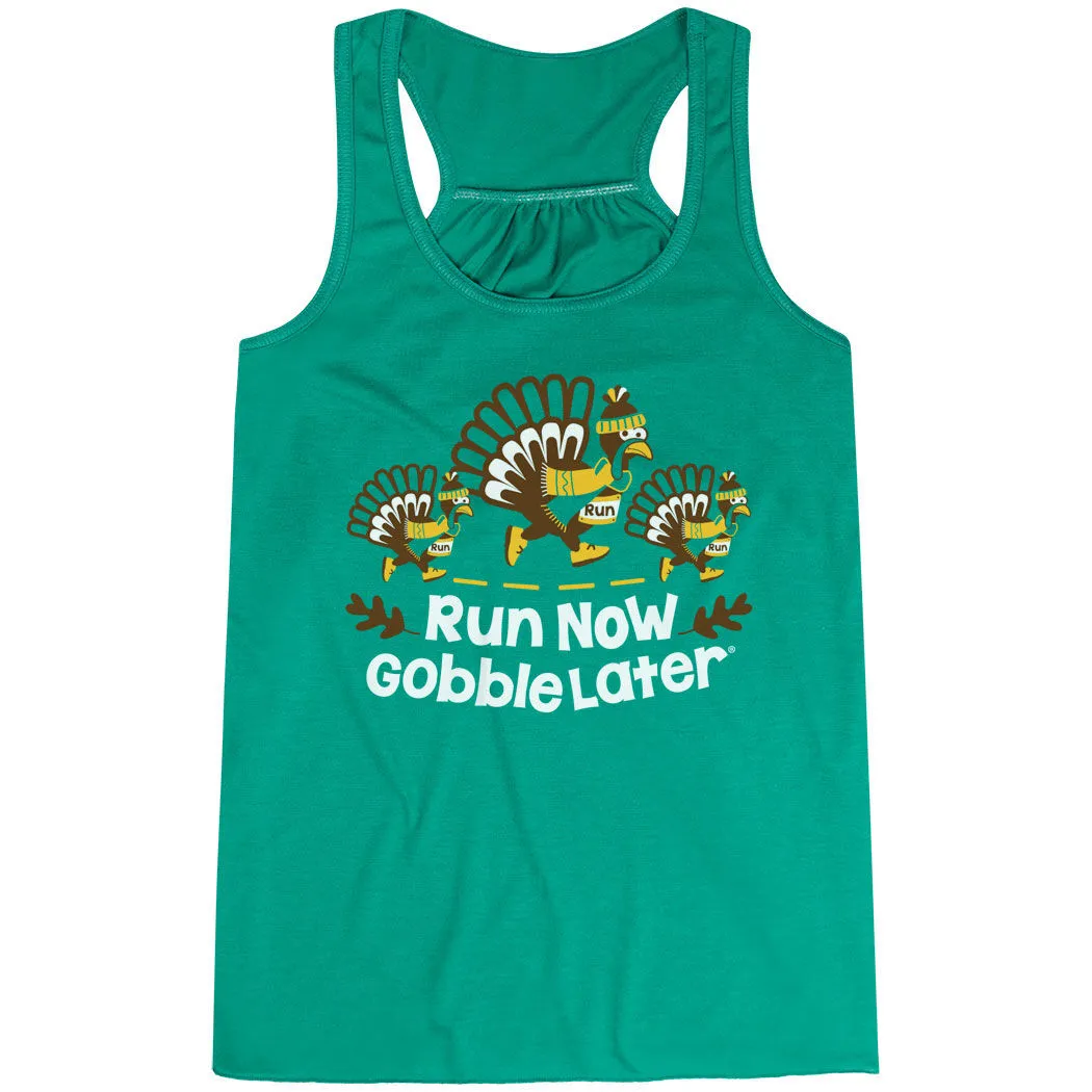 Flowy Racerback Tank Top - Run Now Gobble Later Turkey Trot 8 Flowy Racerback Tank Top - Run Now Gobble Later Turkey Trot - Image 6