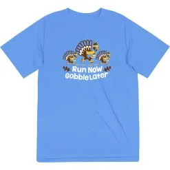 Men's Running Short Sleeve Performance Tee - Run Now Gobble Later Turkey Trot -goneforarun Sales 2023 tr 46790 LIGHTBLUE MAIN
