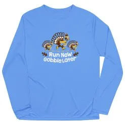 Men's Running Long Sleeve Performance Tee - Run Now Gobble Later Turkey Trot -goneforarun Sales 2023 tr 46791 LIGHTBLUE MAIN