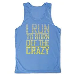 Men's Running Performance Tank Top - I Run To Burn Off The Crazy -goneforarun Sales 2023 tr 46812 LIGHTBLUE MAIN