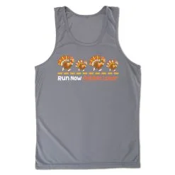 Men's Running Performance Tank Top - Run Now Gobble Later Turkeys