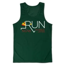 Men's Running Performance Tank Top - Let's Run Now Gobble Later -goneforarun Sales 2023 tr 46818 GREEN MAIN
