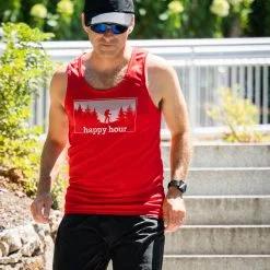 Men's Hiking Performance Tank Top - Happy Hour Hiker (Male) -goneforarun Sales 2023 tr 46819 RED LIFESTYLE