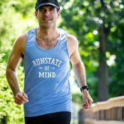 Men's Running Performance Tank Top - RunState Of Mind -goneforarun Sales 2023 tr 46823 LIGHTBLUE LIFESTYLE