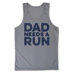 Men's Running Performance Tank Top - Dad Needs A Run -goneforarun Sales 2023 tr 46827 GRAPHITE MAIN