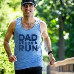 Men's Running Performance Tank Top - Dad Needs A Run -goneforarun Sales 2023 tr 46827 LIGHTBLUE LIFESTYLE