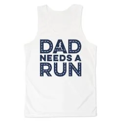 Men's Running Performance Tank Top - Dad Needs A Run -goneforarun Sales 2023 tr 46827 WHITE MAIN