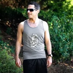 Men's Running Performance Tank Top - Miles To Go Before I Sleep - Skull -goneforarun Sales 2023 tr 46828 GRAPHITE LIFESTYLE