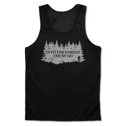 Men's Hiking Performance Tank Top - Into The Forest I Must Go Hiking -goneforarun Sales 2023 tr 46829 BLACK MAIN