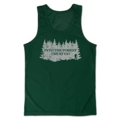Men's Hiking Performance Tank Top - Into The Forest I Must Go Hiking