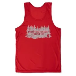 Men's Hiking Performance Tank Top - Into The Forest I Must Go Hiking -goneforarun Sales 2023 tr 46829 RED MAIN