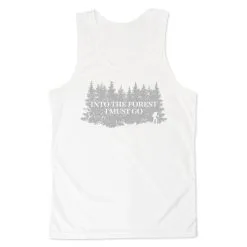 Men's Hiking Performance Tank Top - Into The Forest I Must Go Hiking -goneforarun Sales 2023 tr 46829 WHITE MAIN