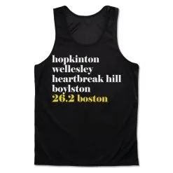 Men's Running Performance Tank Top - Run Mantra Boston -goneforarun Sales 2023 tr 46831 BLACK MAIN