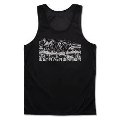 Men's Running Performance Tank Top - Ultra Runner Sketch