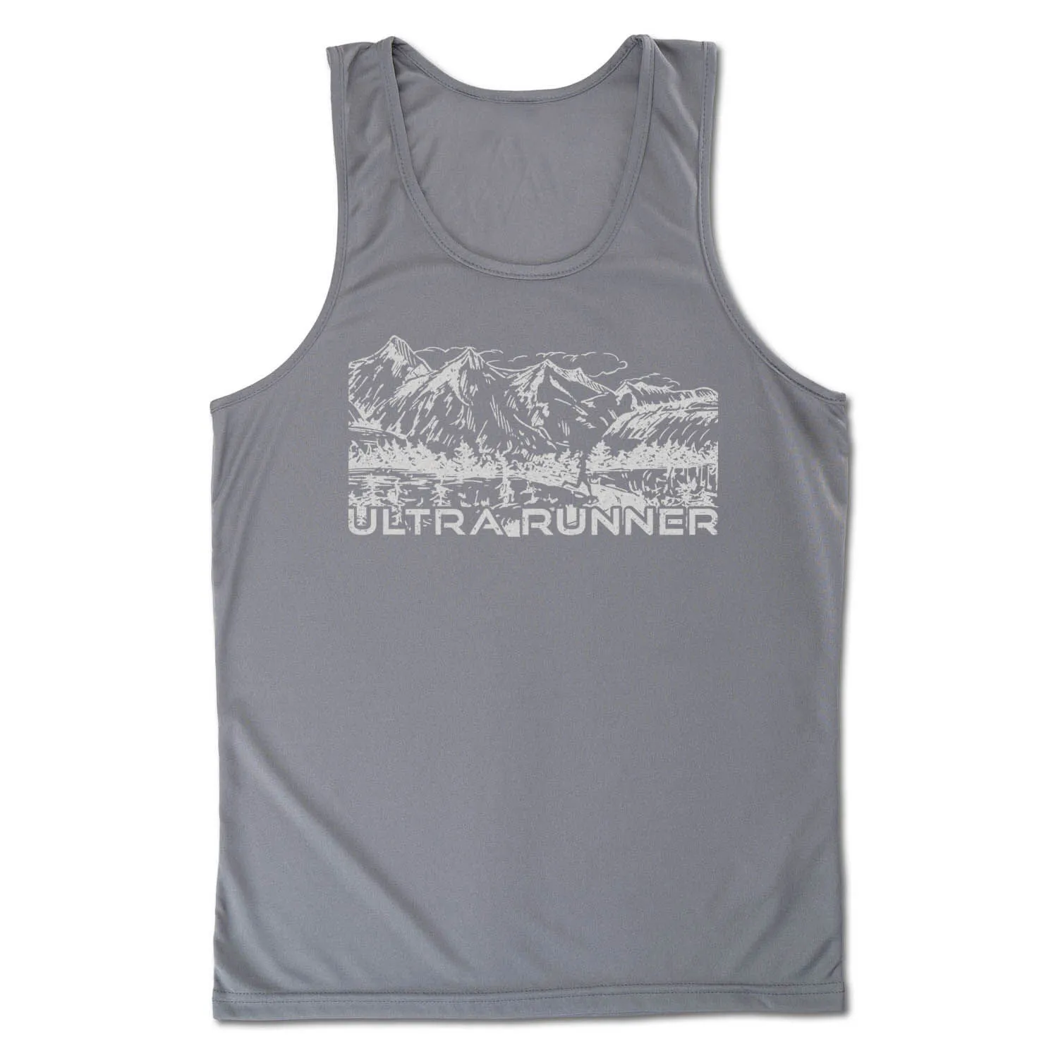 Men's Running Performance Tank Top - Ultra Runner Sketch 8 Men's Running Performance Tank Top - Ultra Runner Sketch - Image 6