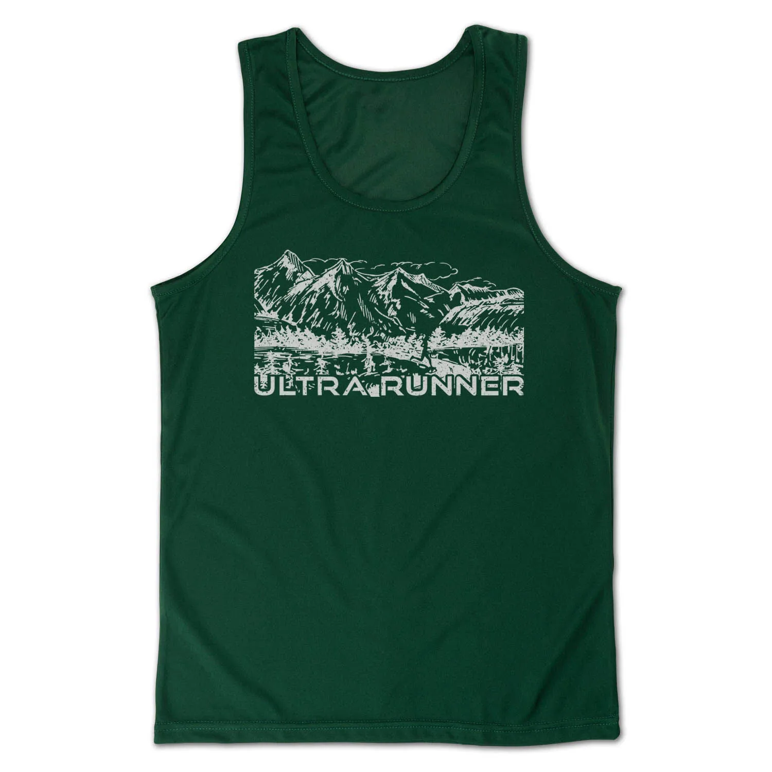 Men's Running Performance Tank Top - Ultra Runner Sketch 9 Men's Running Performance Tank Top - Ultra Runner Sketch - Image 7