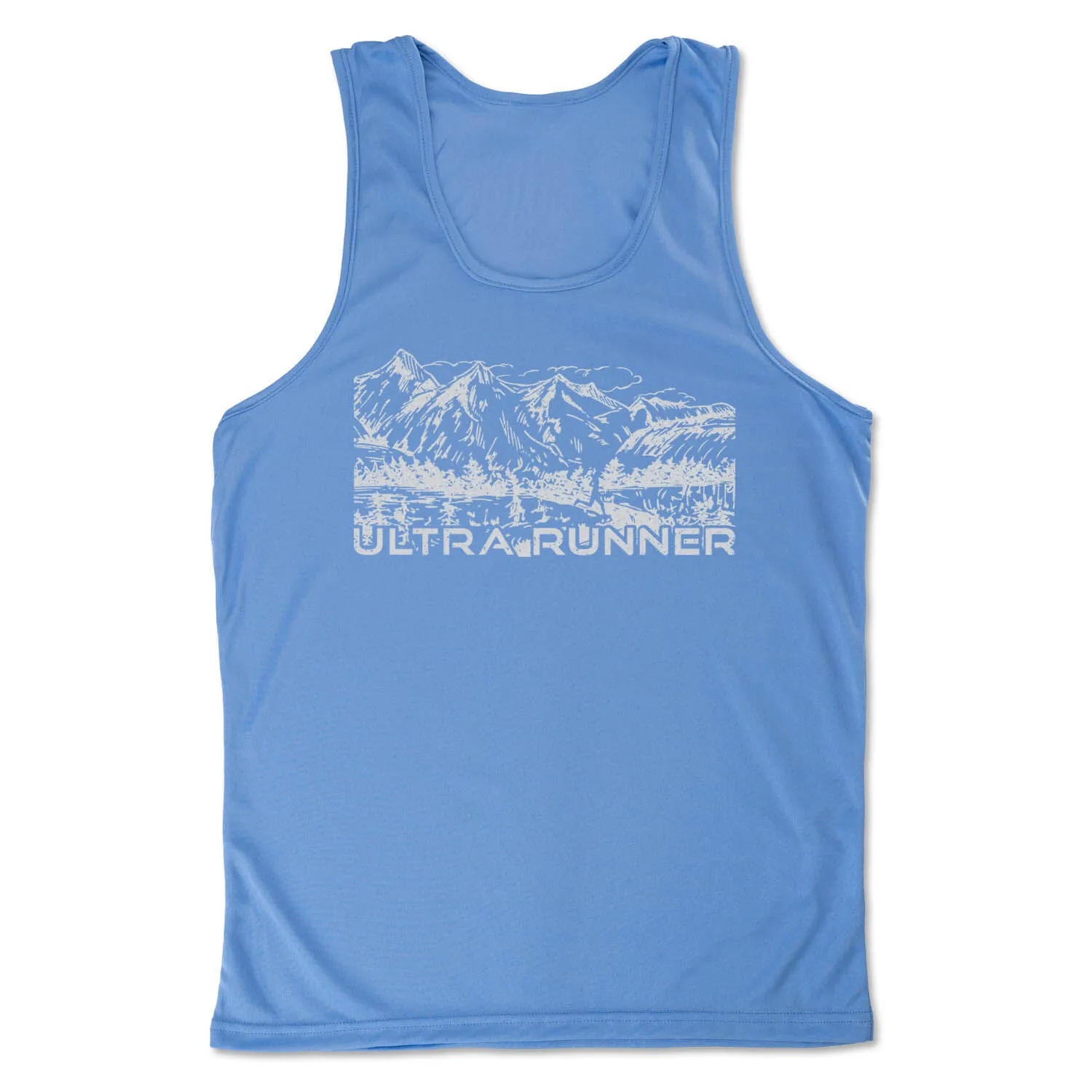 Men's Running Performance Tank Top - Ultra Runner Sketch 10 Men's Running Performance Tank Top - Ultra Runner Sketch - Image 8
