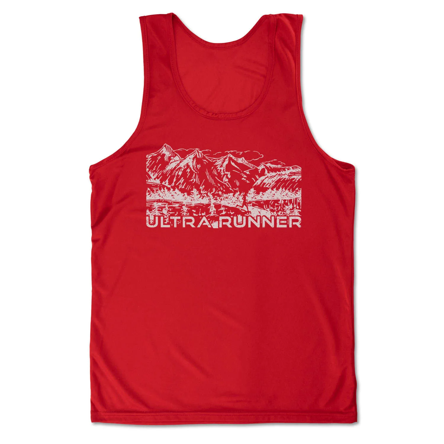 Men's Running Performance Tank Top - Ultra Runner Sketch 11 Men's Running Performance Tank Top - Ultra Runner Sketch - Image 9