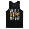 Men's Running Performance Tank Top - Will Run For Beer -goneforarun Sales 2023 tr 46836 BLACK MAIN