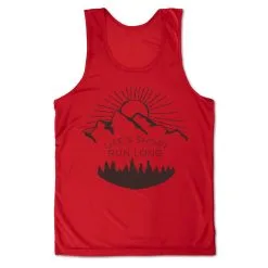 Men's Running Performance Tank Top - Life's Short Run Long (Mountains) -goneforarun Sales 2023 tr 46838 RED MAIN