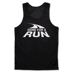 Men's Running Performance Tank Top - Gone For A Run® White Logo