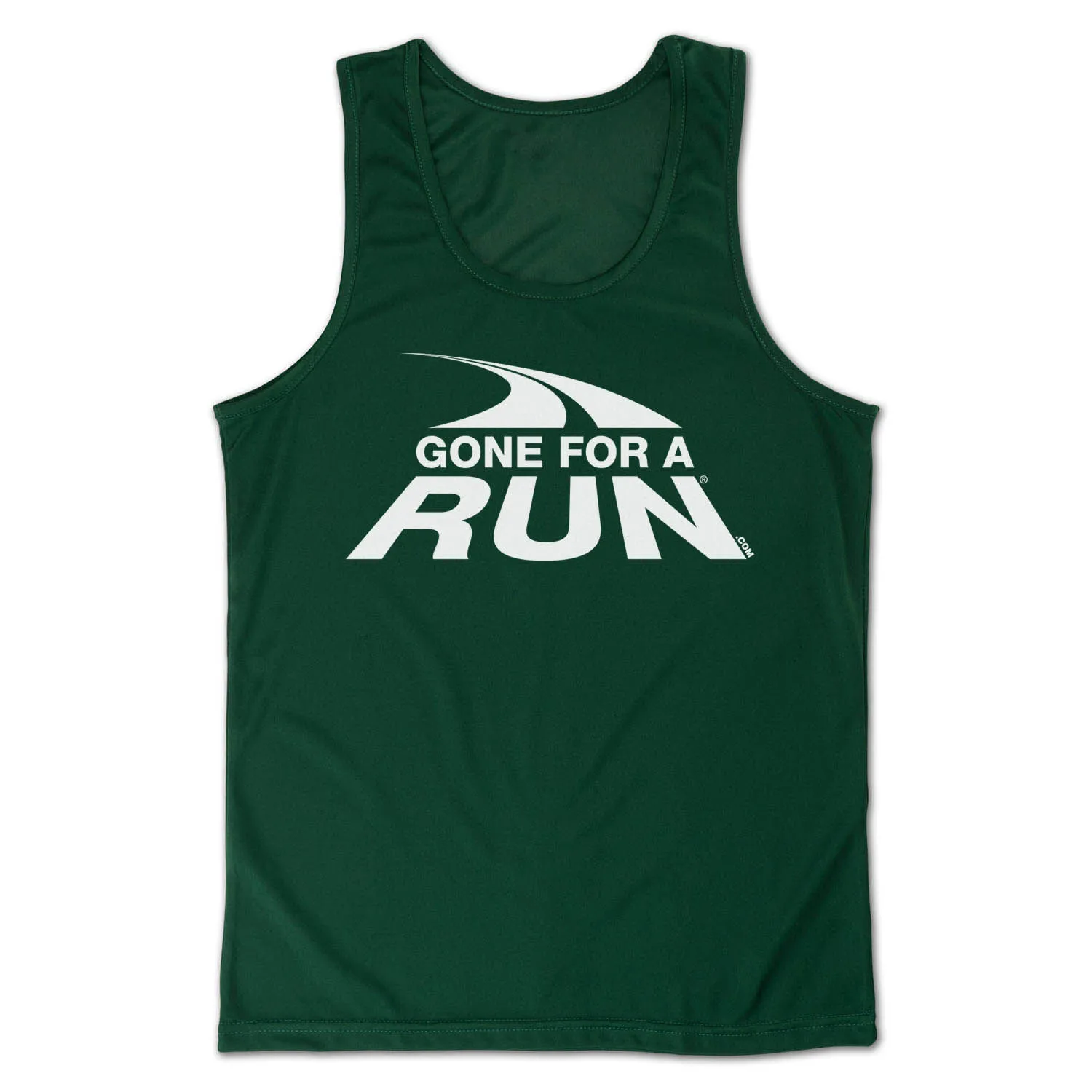 Men's Running Performance Tank Top - Gone For A Run® White Logo 9 Men's Running Performance Tank Top - Gone For A Run® White Logo - Image 7