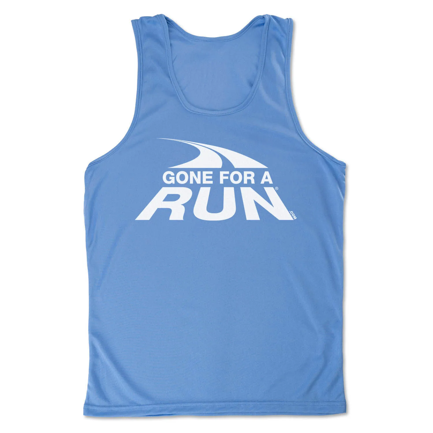 Men's Running Performance Tank Top - Gone For A Run® White Logo 10 Men's Running Performance Tank Top - Gone For A Run® White Logo - Image 8