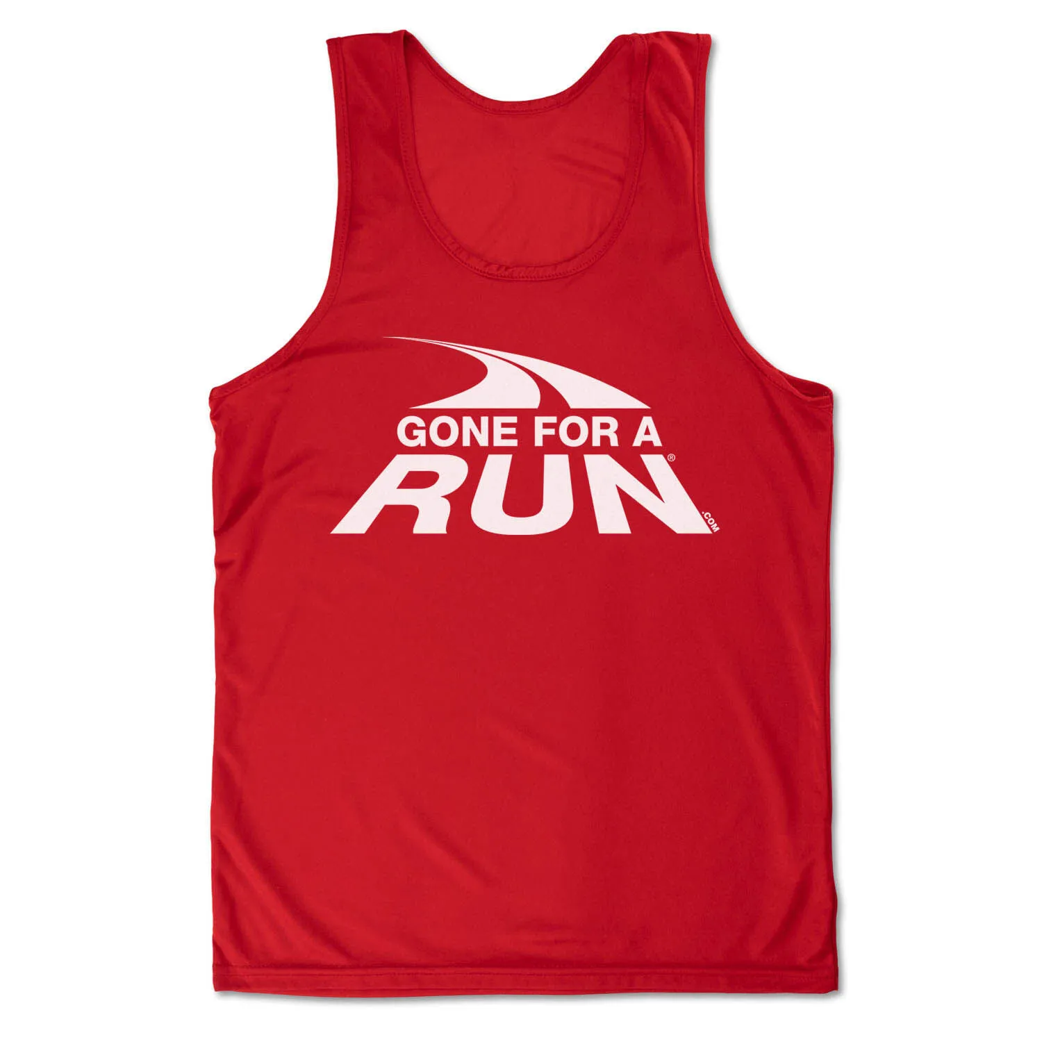Men's Running Performance Tank Top - Gone For A Run® White Logo 11 Men's Running Performance Tank Top - Gone For A Run® White Logo - Image 9