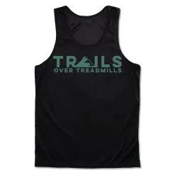Men's Running Performance Tank Top - Trails Over Treadmills 16 Men's Running Performance Tank Top - Trails Over Treadmills -goneforarun Sales 2023 tr 46846 BLACK MAIN