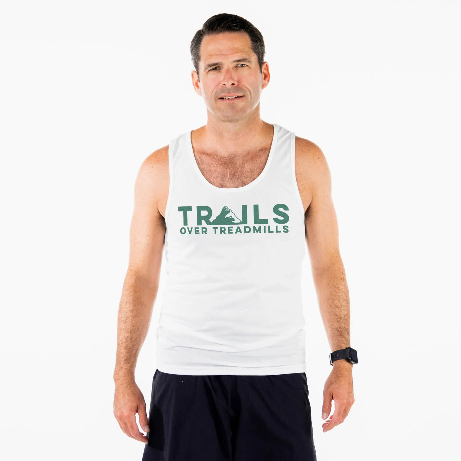 Men's Running Performance Tank Top - Trails Over Treadmills 4 Men's Running Performance Tank Top - Trails Over Treadmills - Image 2