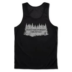 Men's Running Performance Tank Top - Into The Forest I Must Go Running -goneforarun Sales 2023 tr 46847 BLACK MAIN