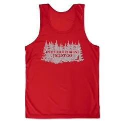 Men's Running Performance Tank Top - Into The Forest I Must Go Running -goneforarun Sales 2023 tr 46847 RED MAIN