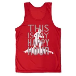 Men's Hiking Performance Tank Top - This Is My Happy Hour Hiker -goneforarun Sales 2023 tr 46849 RED MAIN