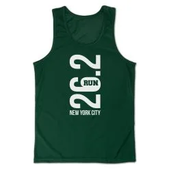 Men's Running Performance Tank Top - New York City 26.2 Vertical -goneforarun Sales 2023 tr 46853 GREEN MAIN
