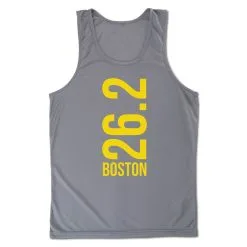 Men's Running Performance Tank Top - Boston 26.2 Vertical -goneforarun Sales 2023 tr 46854 GRAPHITE MAIN