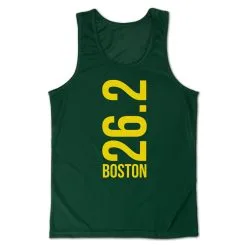 Men's Running Performance Tank Top - Boston 26.2 Vertical -goneforarun Sales 2023 tr 46854 GREEN MAIN