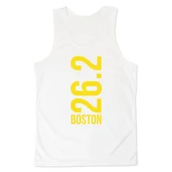 Men's Running Performance Tank Top - Boston 26.2 Vertical -goneforarun Sales 2023 tr 46854 WHITE MAIN