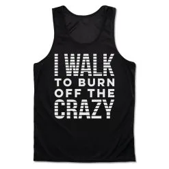 Men's Walking Performance Tank Top - I Walk To Burn Off The Crazy -goneforarun Sales 2023 tr 46857 BLACK MAIN