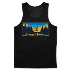 Men's Running Performance Tank Top - Happy Hour Runner -goneforarun Sales 2023 tr 46868 BLACK MAIN