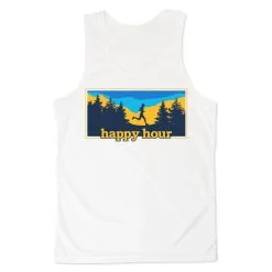 Men's Running Performance Tank Top - Happy Hour Runner -goneforarun Sales 2023 tr 46868 WHITE MAIN