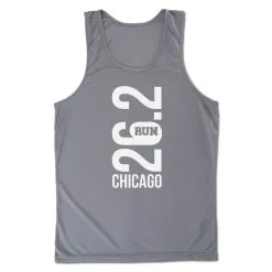 Men's Running Performance Tank Top - Chicago 26.2 Vertical -goneforarun Sales 2023 tr 46869 GRAPHITE MAIN