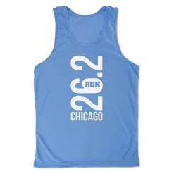 Men's Running Performance Tank Top - Chicago 26.2 Vertical -goneforarun Sales 2023 tr 46869 LIGHTBLUE MAIN