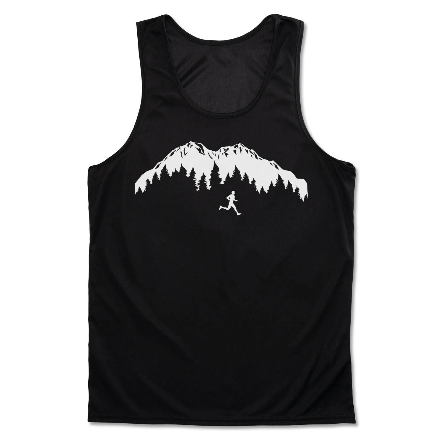 Men's Running Performance Tank Top - Trail Runner In The Mountains (Male) 8 Men's Running Performance Tank Top - Trail Runner In The Mountains (Male) - Image 6