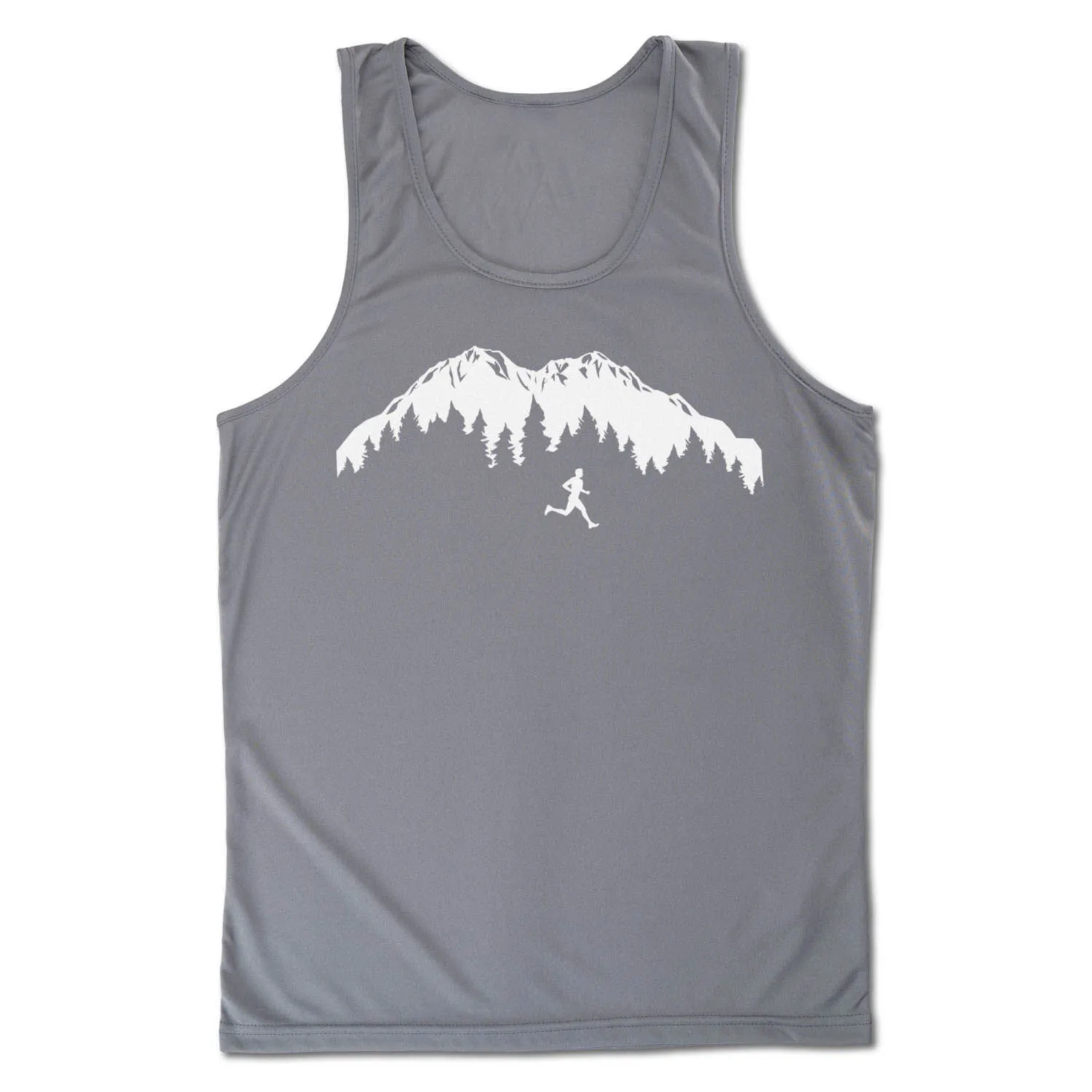 Men's Running Performance Tank Top - Trail Runner In The Mountains (Male) 9 Men's Running Performance Tank Top - Trail Runner In The Mountains (Male) - Image 7