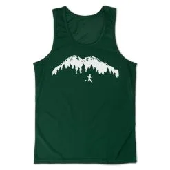 Men's Running Performance Tank Top - Trail Runner In The Mountains (Male)